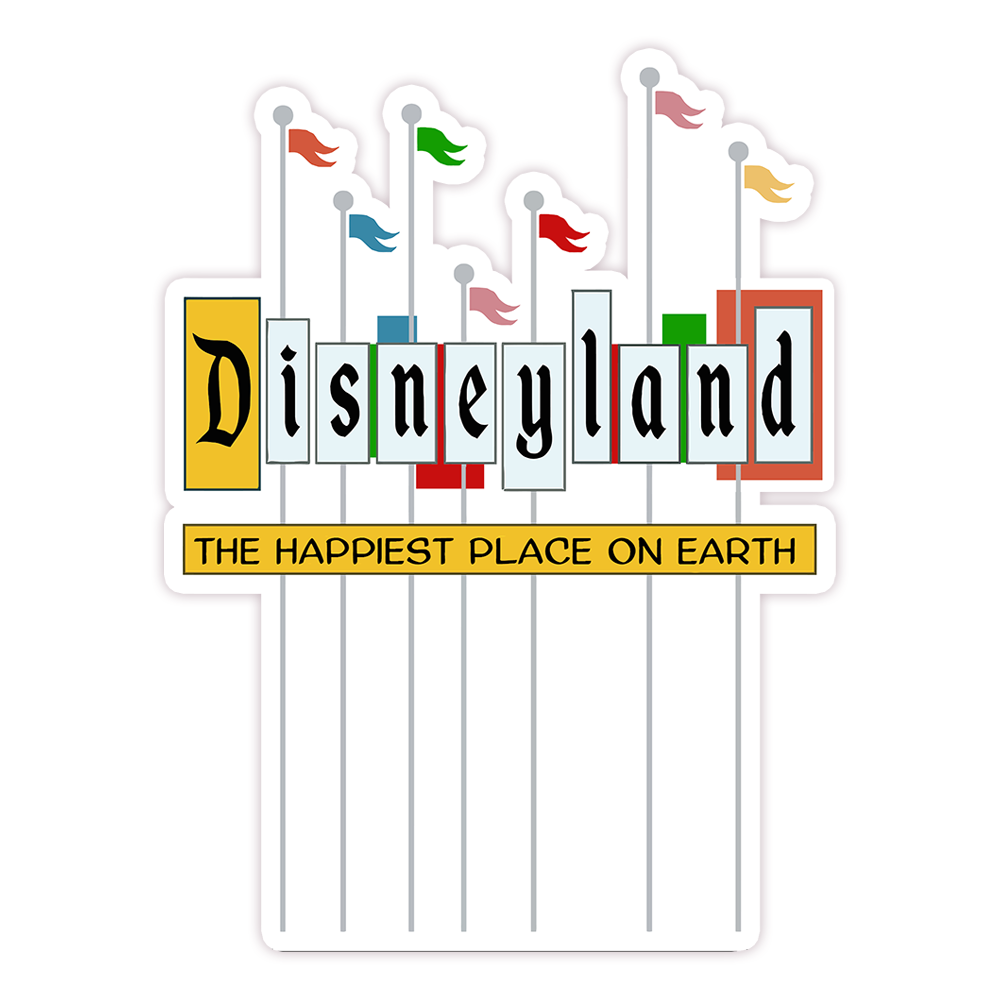 Disneyland Sign Die Cut Sticker (42)