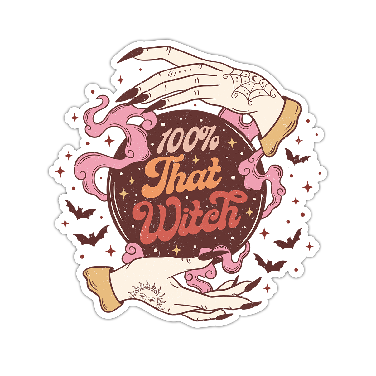 Boho 100% That Witch Die Cut Sticker (4205)