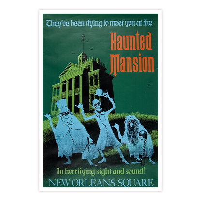 Disney Haunted Mansion Ride Poster Die Cut Sticker (424)