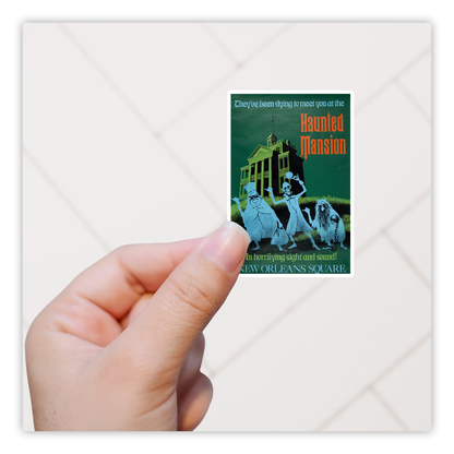 Disney Haunted Mansion Ride Poster Die Cut Sticker (424)