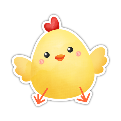 Chunky Chick Die Cut Sticker (4277)