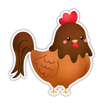 Chunky Rooster Die Cut Sticker (4278)