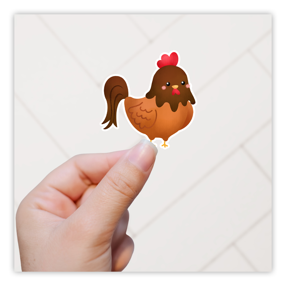 Chunky Rooster Die Cut Sticker (4278)