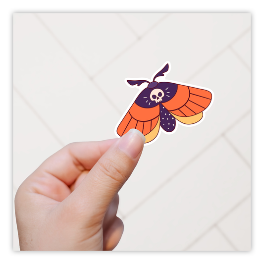 Boho Deaths Head Moth Die Cut Sticker (4286)