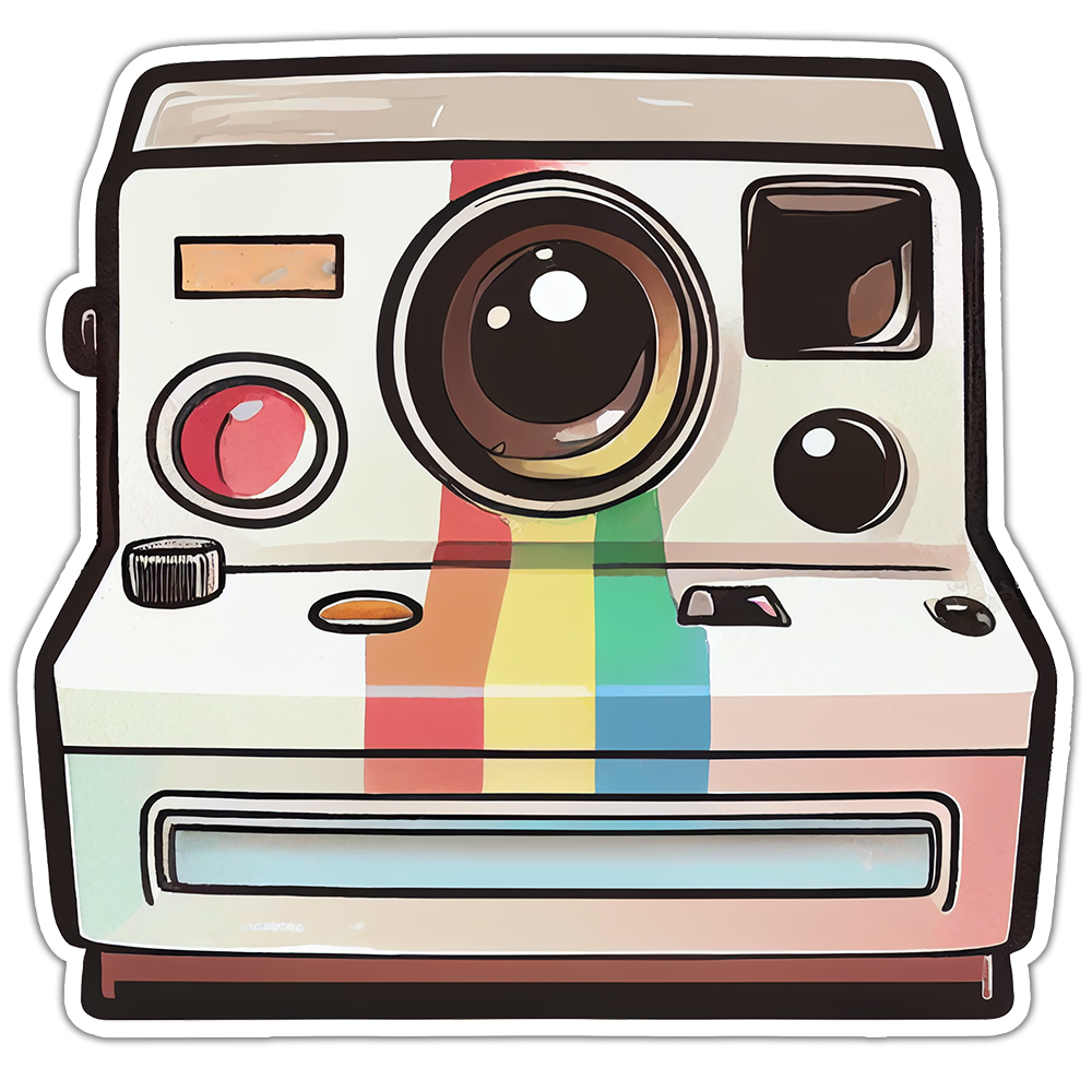 Polaroid Camera Die Cut Sticker (4330)