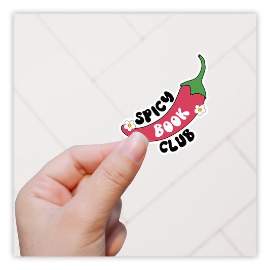 Spicy Book Club Hot Pepper Die Cut Sticker