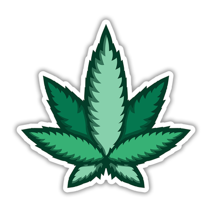 Marijuana 420 Pot Leaf Die Cut Sticker (4346)