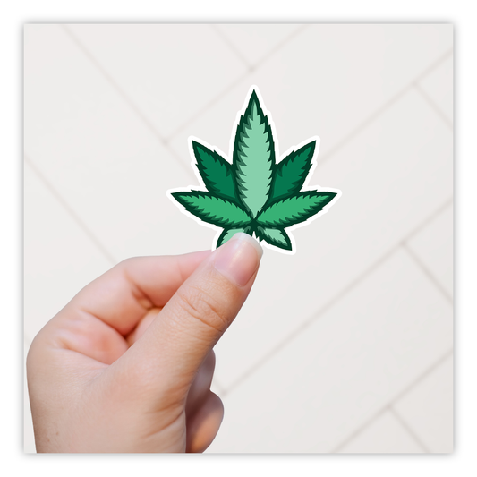 Marijuana 420 Pot Leaf Die Cut Sticker (4346)