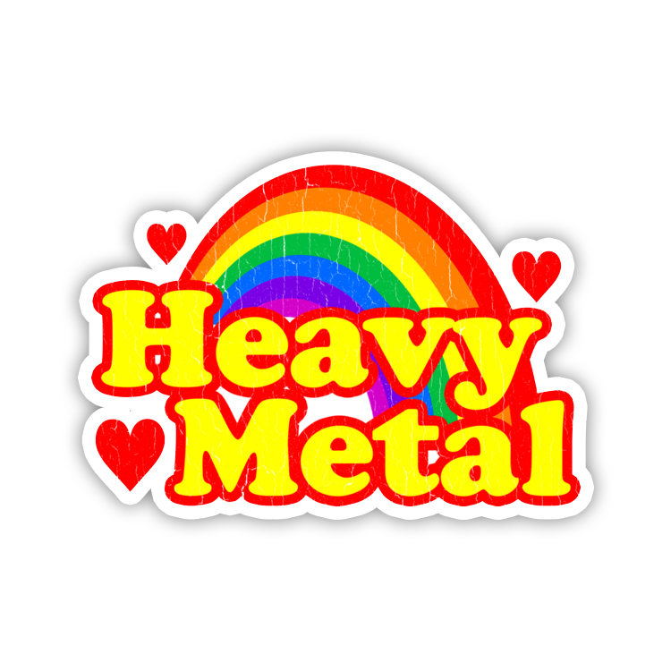 Heavy Metal Rainbow Die Cut-plakker (440)