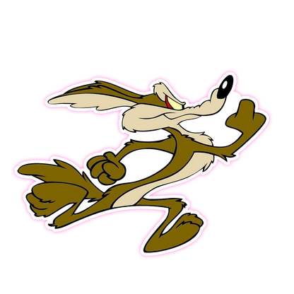 Wile E Coyote Loony Tunes Die Cut Sticker (4443)