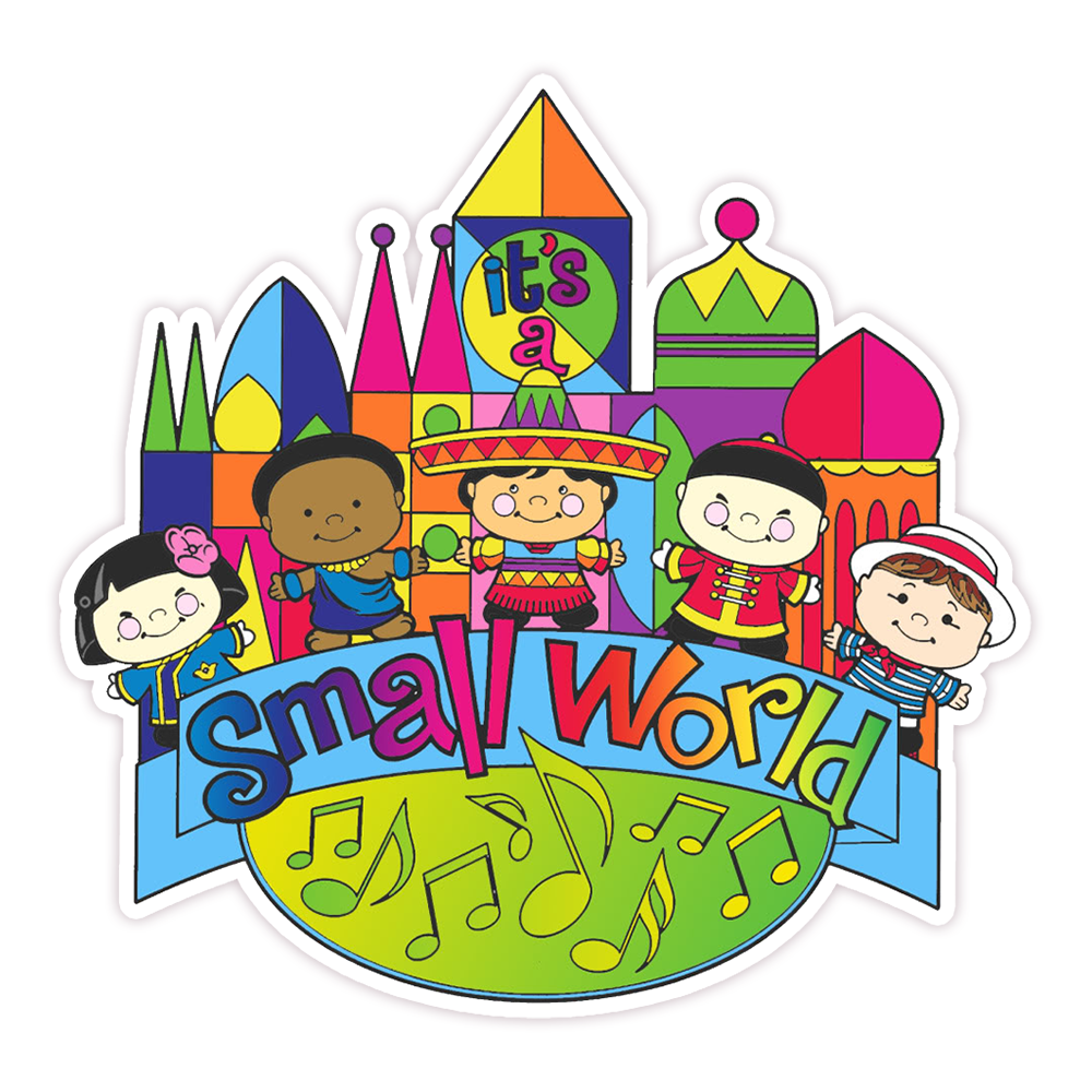 it's a small world Children Die Cut Sticker (447)