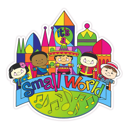 it's a small world Children Die Cut Sticker (447)