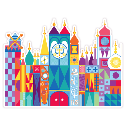 it's a small world Facade Die Cut Sticker (448)