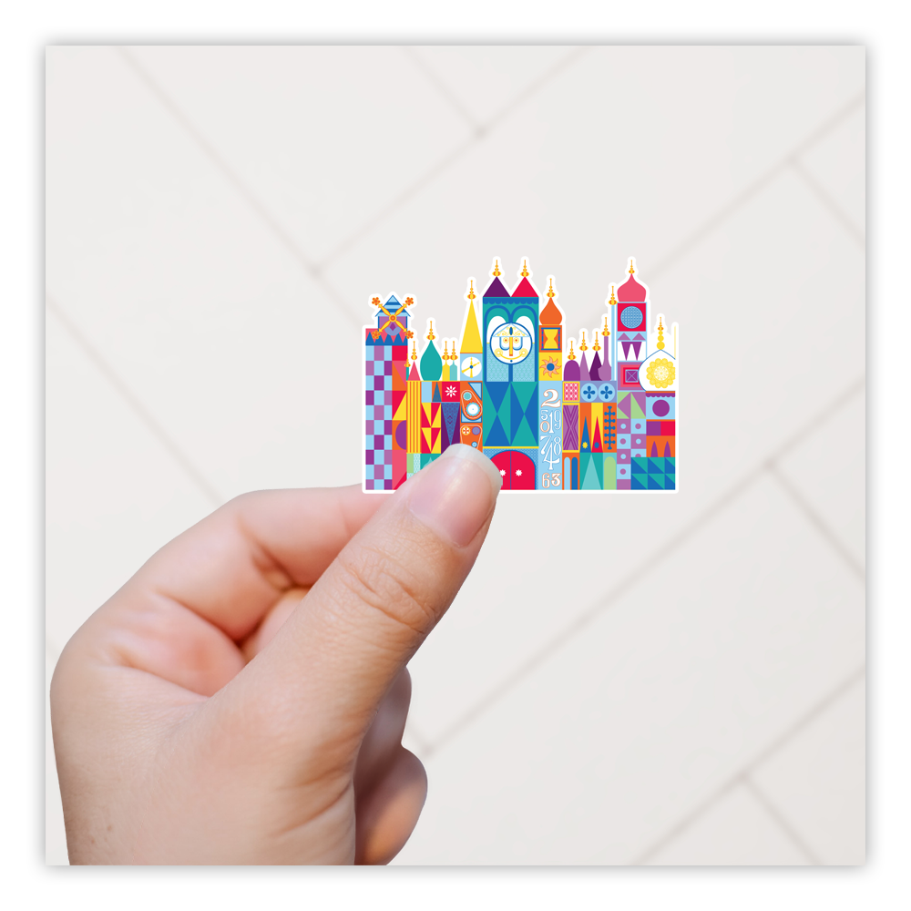 it's a small world Facade Die Cut Sticker (448)