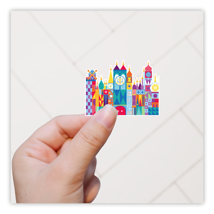 it's a small world Facade Die Cut Sticker (448)