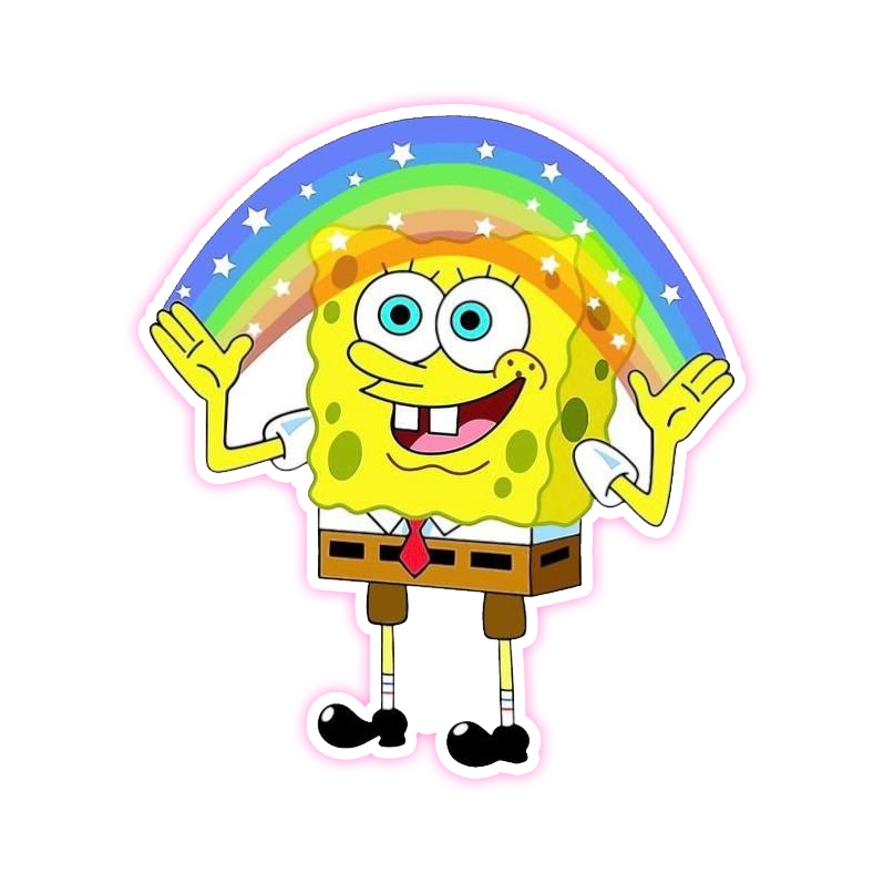 SpongeBob SquarePants Imagination Die Cut Sticker (452)