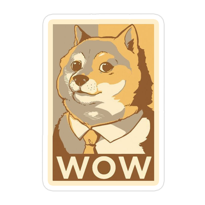 Doge Dog WOW Die Cut Sticker (4558)