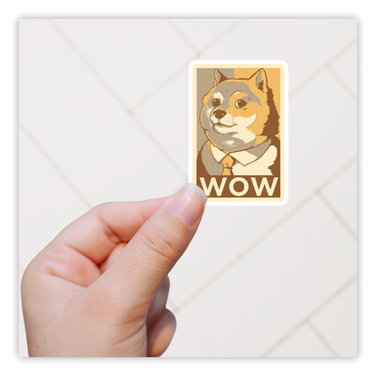 Doge Dog WOW Die Cut Sticker (4558)