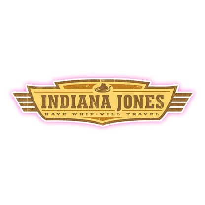 Indiana Jones Have Whip Will Travel Die Cut Sticker (456)