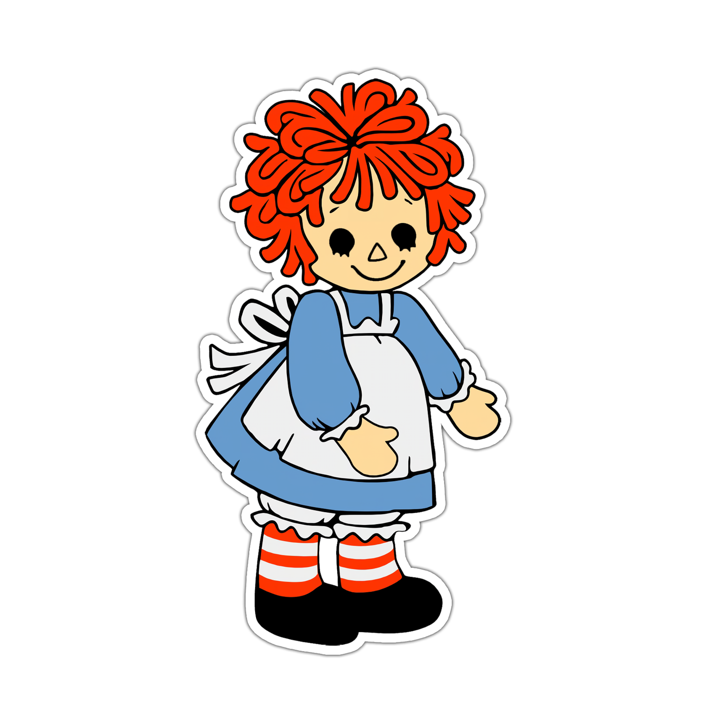 Raggedy Ann Die Cut-plakker (4621)