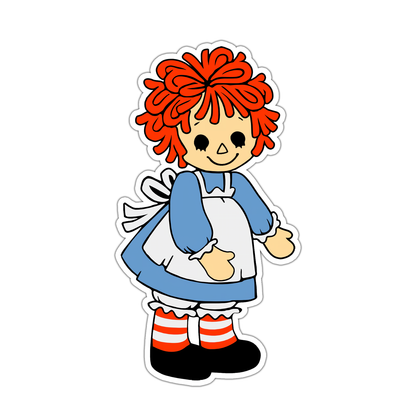 Raggedy Ann Die Cut-plakker (4621)