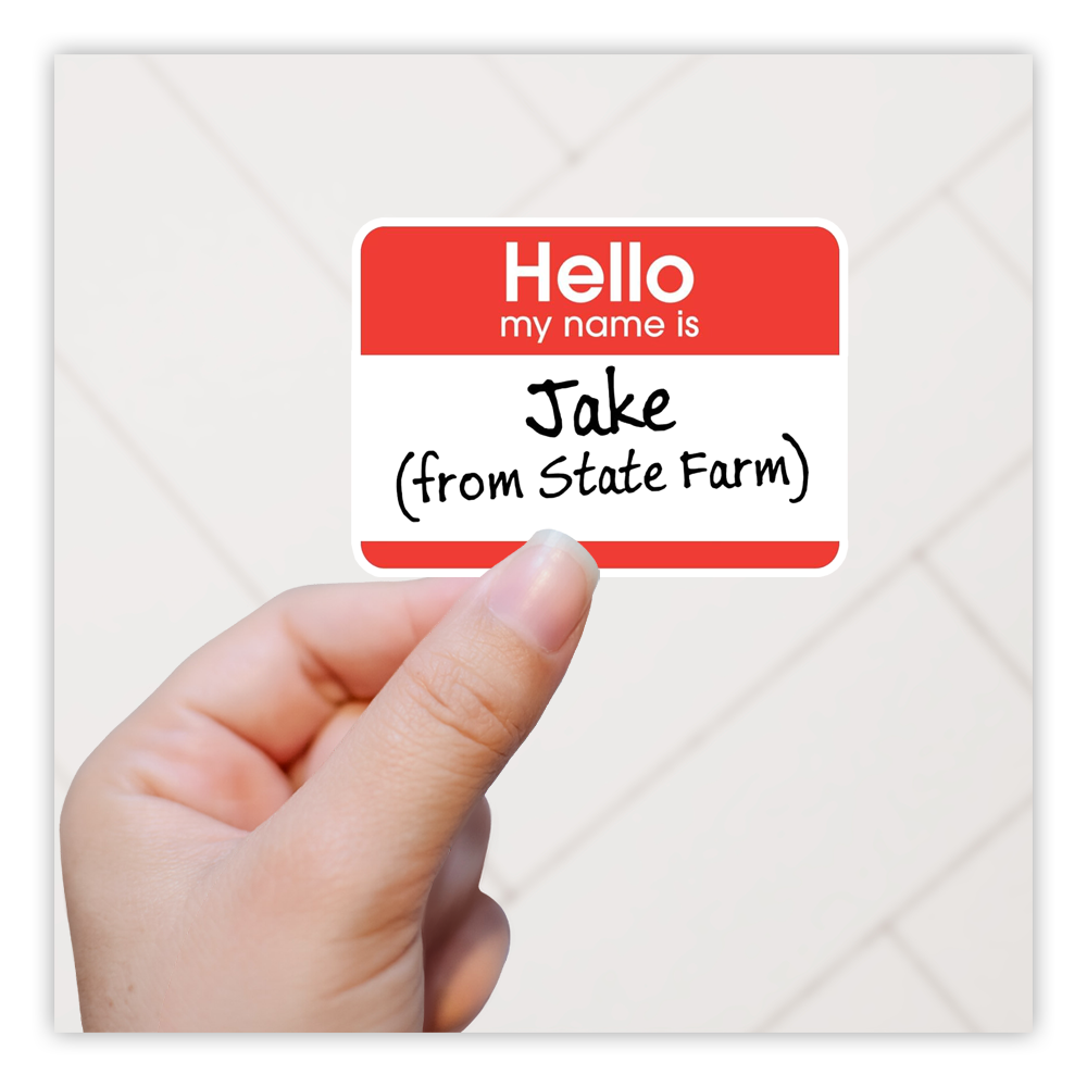 Jake, van State Farm Naamplaatjie Die Cut Sticker (4630)