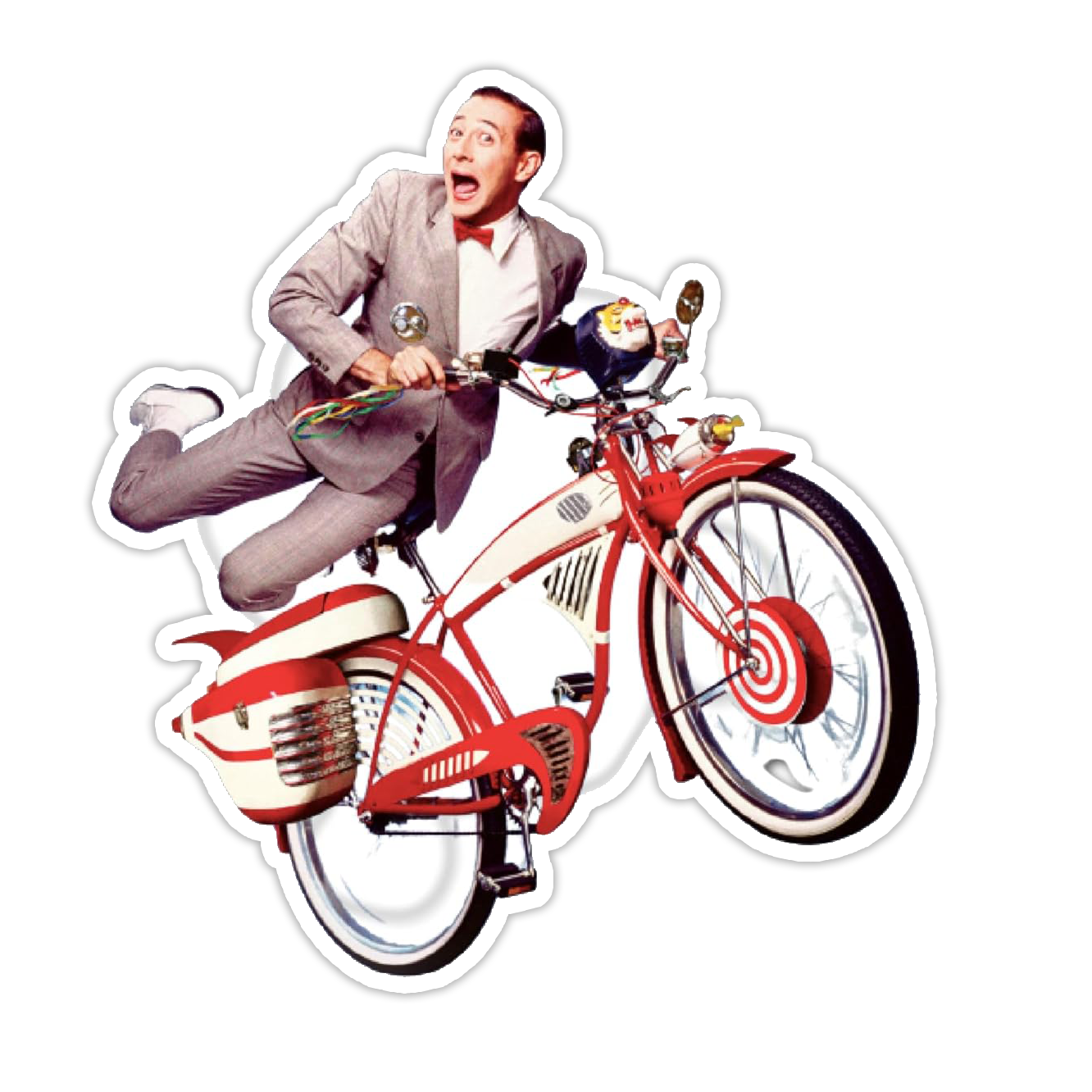 Pee Wee Herman Bicycle Die Cut Sticker (4633)