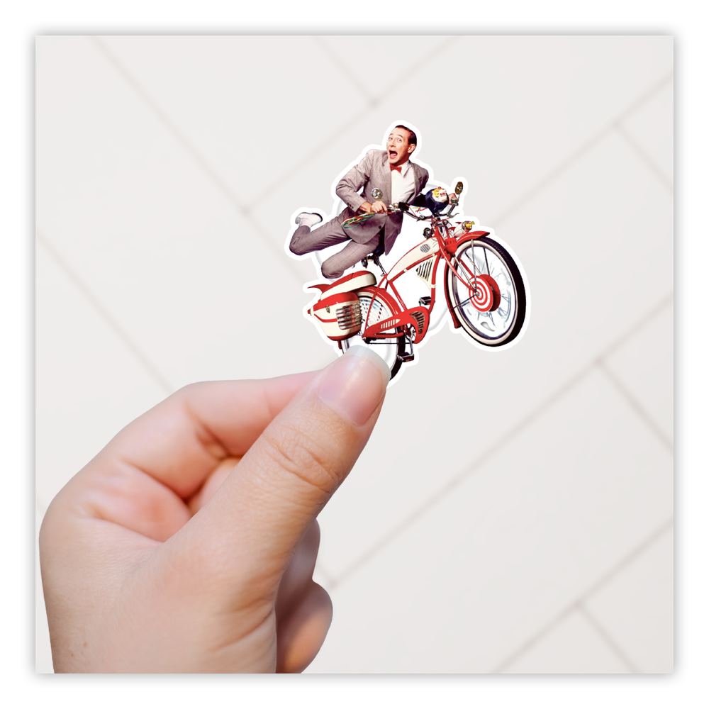 Pee Wee Herman Fiets Die Cut Sticker (4633)