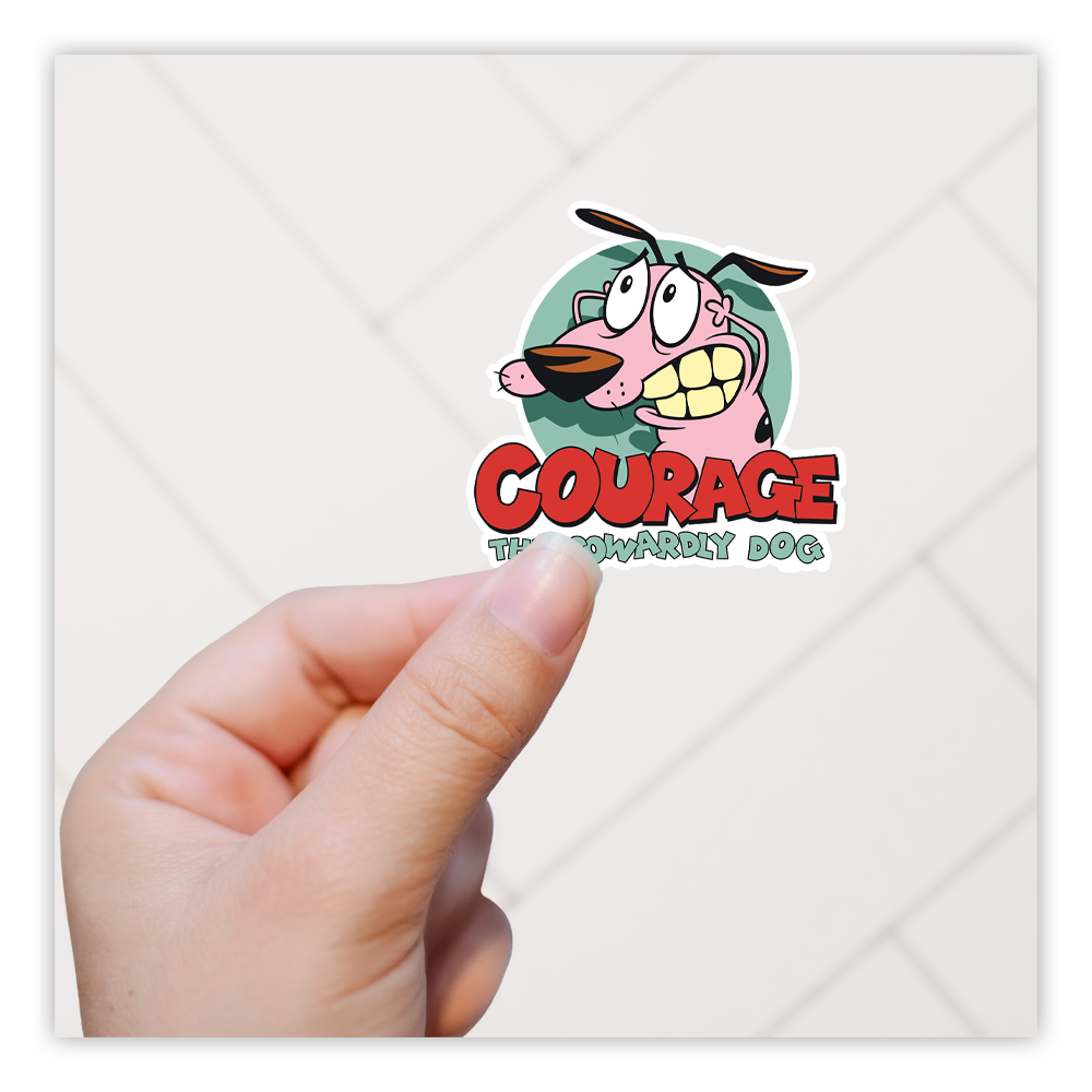 Courage The Cowardly Dog Die Cut Sticker (4636)