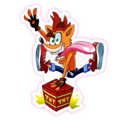 Crash Bandicoot TNT Die Cut Sticker (4639)