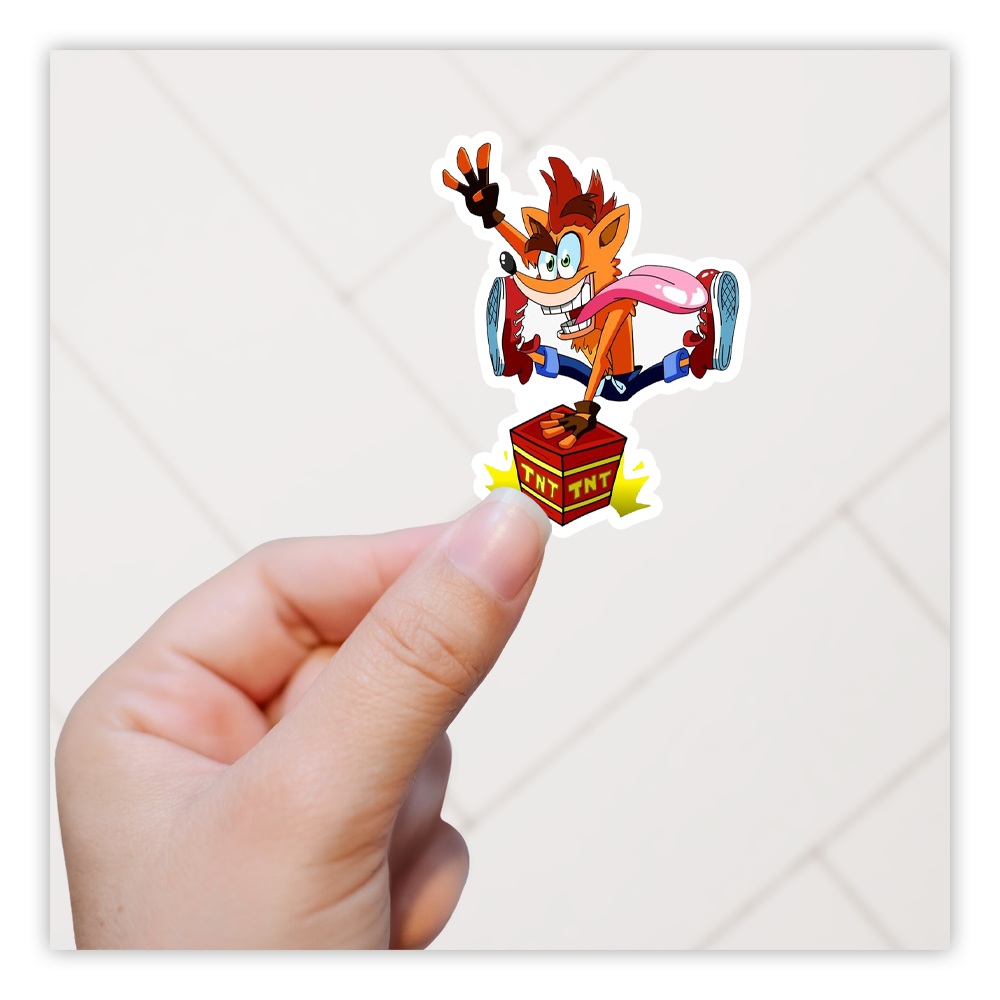 Crash Bandicoot TNT Die Cut Sticker (4639)