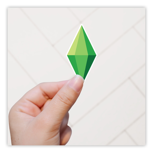 Sims Plumbob Green Diamond Die Cut Sticker (4642)