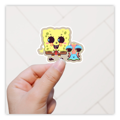 SpongeBob SquarePants and Gary Kawaii Die Cut Sticker (4663)