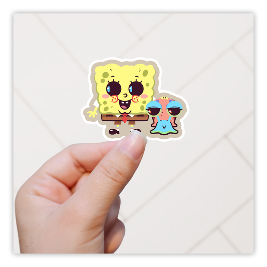 SpongeBob SquarePants and Gary Kawaii Die Cut Sticker (4663)