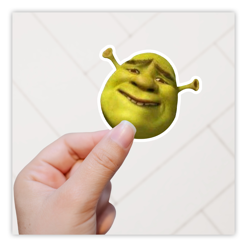 Shrek Face Meme Die Cut Sticker (4669)