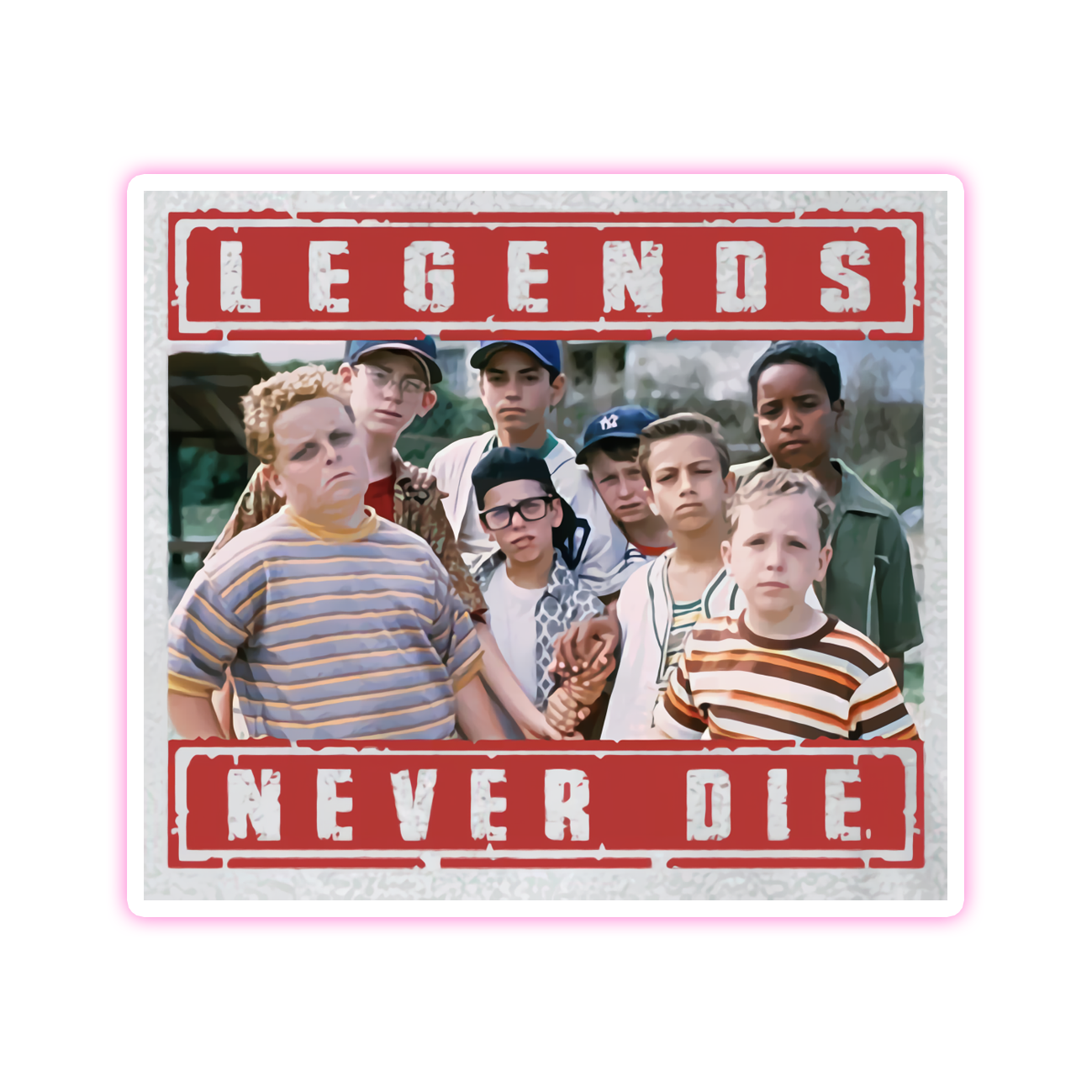 Sandlot Kids Legends Never Die Die Cut-plakker (4682)