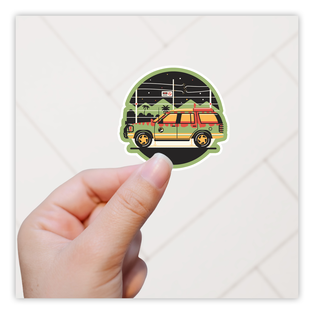 Jurassic Park Ford Explorer Die Cut-plakker (4692)