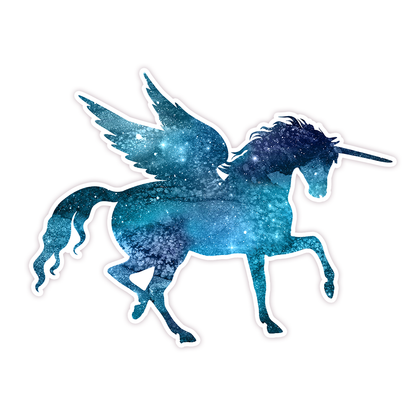 Galaxy Unicorn Pegasus Die Cut Sticker (47)