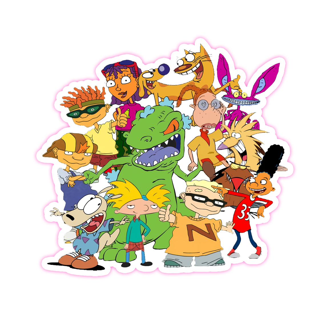 Characters from Nickelodeon Cartoons Die Cut Sticker (4726)