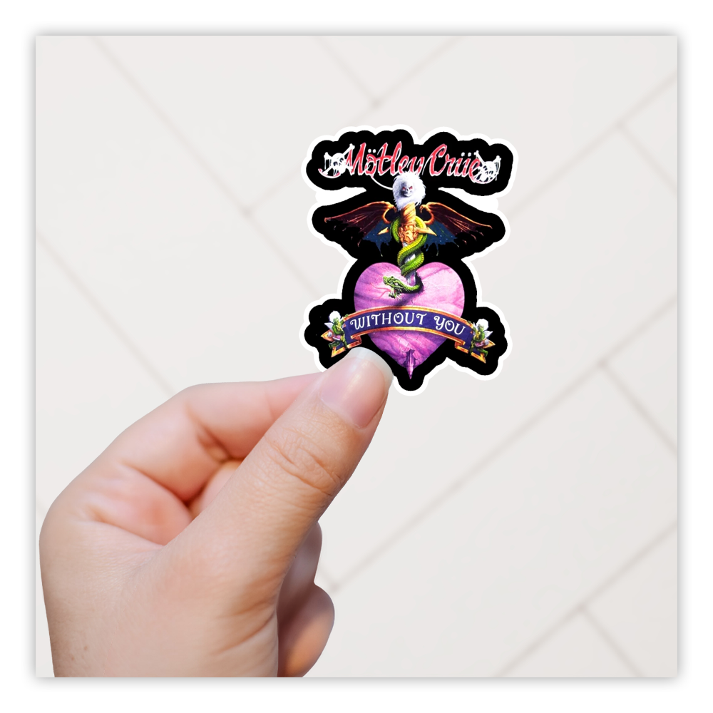 Motley Crue Without You Die Cut-plakker (472)