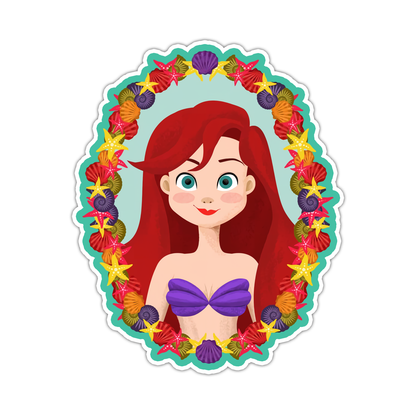 Disney Princess Cameo Ariel Little Mermaid Die Cut Sticker (4782)