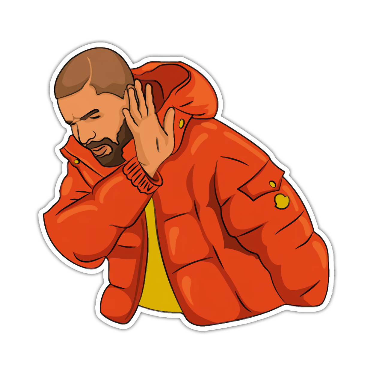 Drake Meme No Die Cut Sticker (4797)