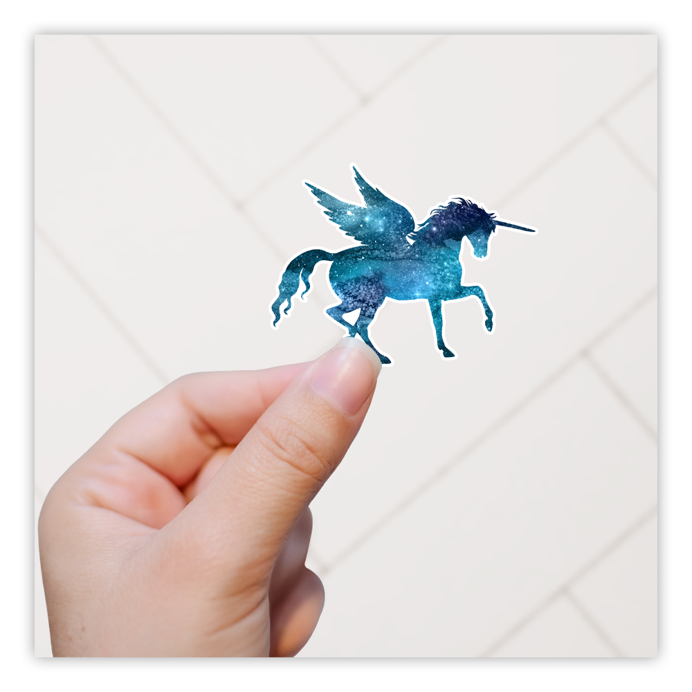 Galaxy Unicorn Pegasus Die Cut Sticker (47)