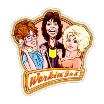 Working 9 To 5 Die Cut Sticker (4803)