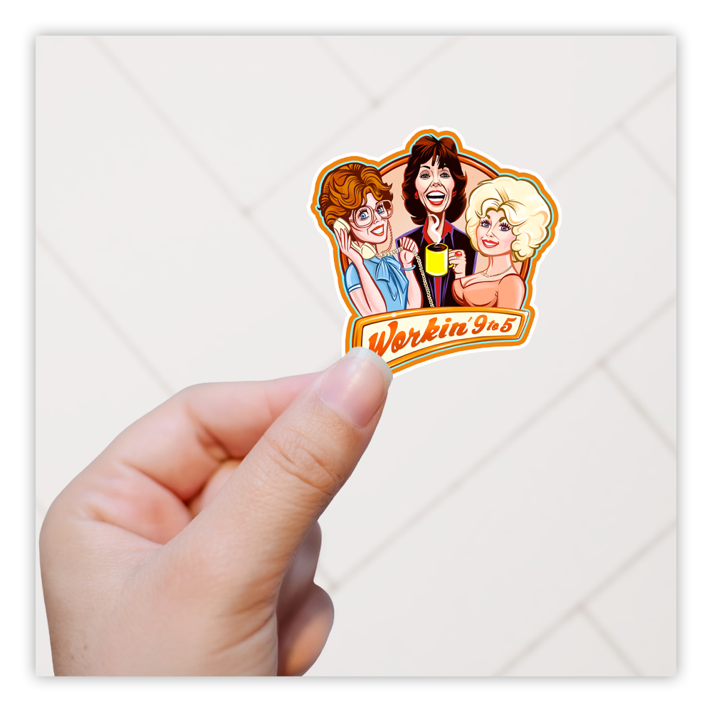 Working 9 To 5 Die Cut Sticker (4803)