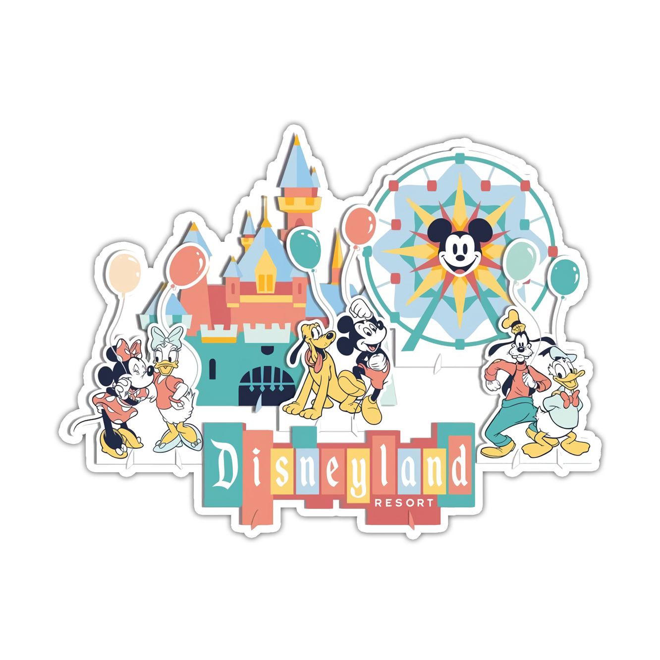 Disneyland Resort Parks Disney California Adventure Die Cut Sticker (4809)