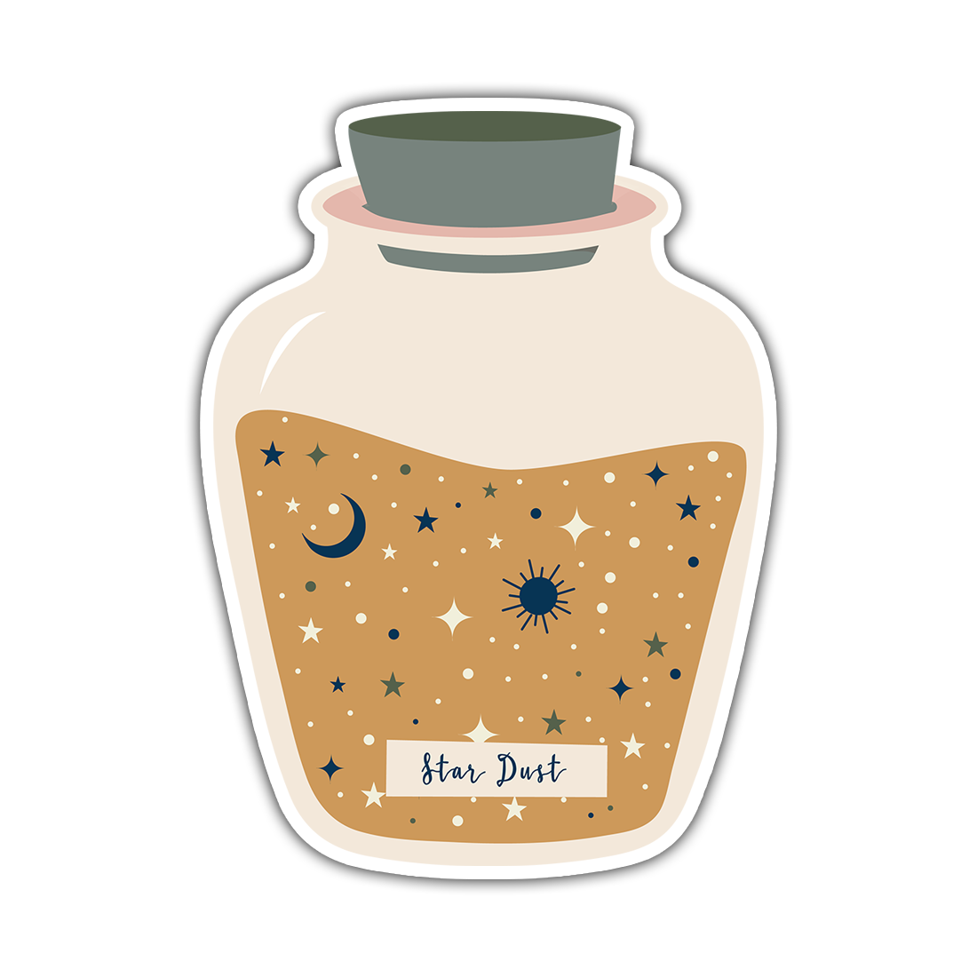 Jar of Star Dust Die Cut Sticker (485)