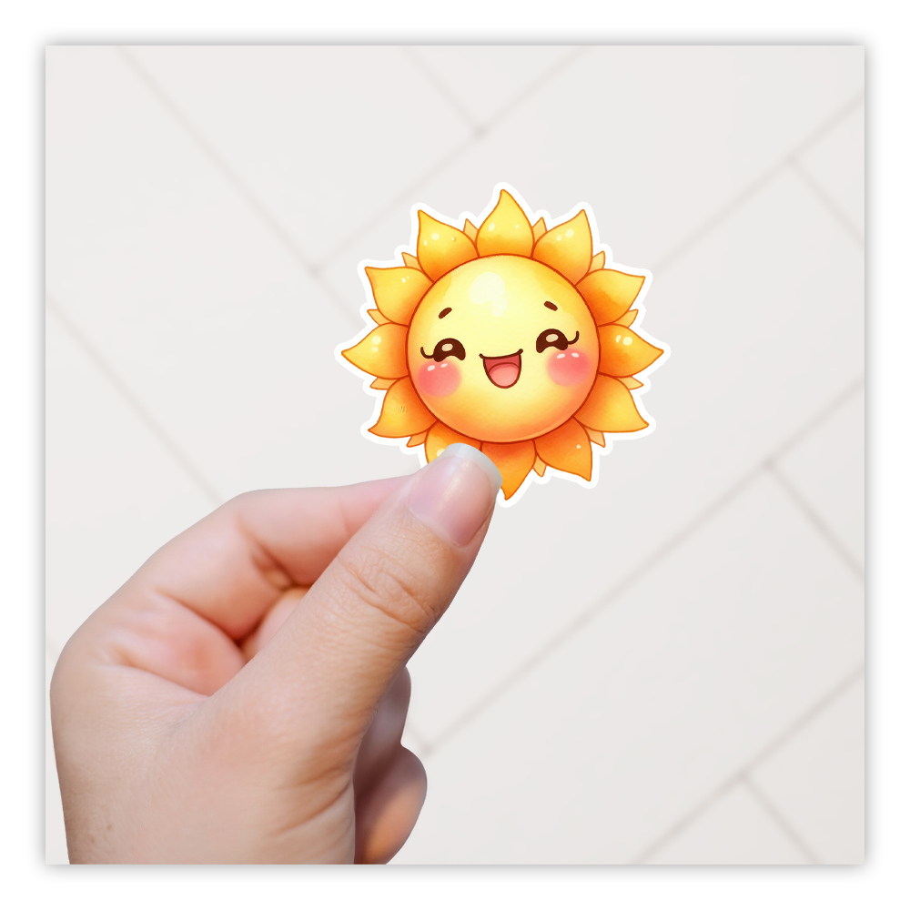 Kawaii Sun Die Cut Sticker (4864)