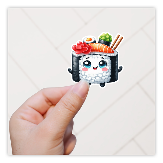 Kawaii Sushi Die Cut Sticker (4867)
