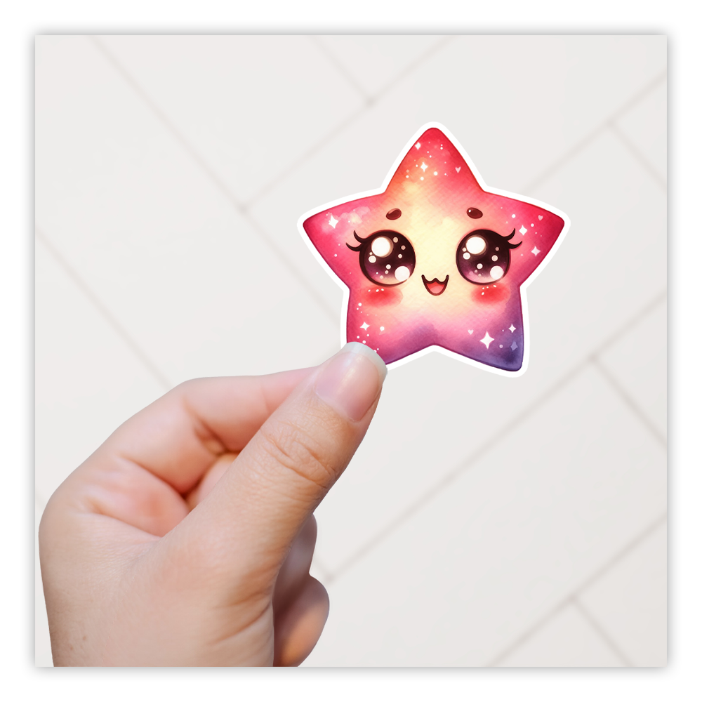 Kawaii Star Die Cut-plakker (4868)